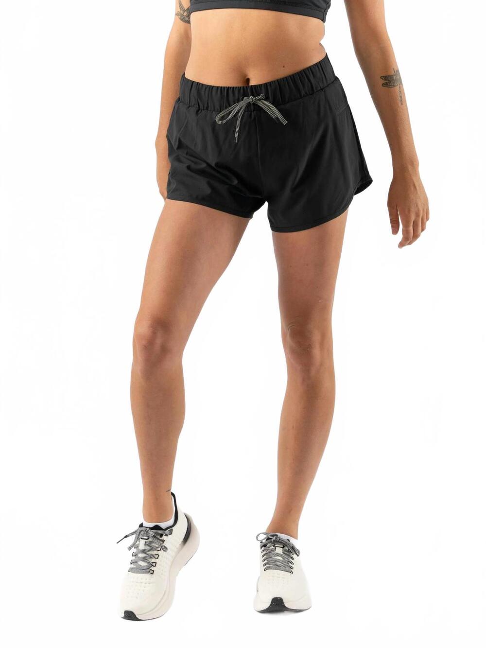 NEW RABBIT women's surfs up running shorts in black
